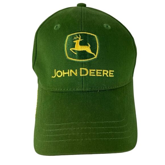 Vintage John Deere Baseball Hat Classic Green Cotton Adjustable Farm - Picture 1 of 7